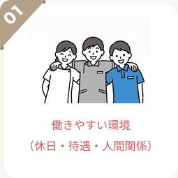 働きやすい環境（休日・待遇・人間関係